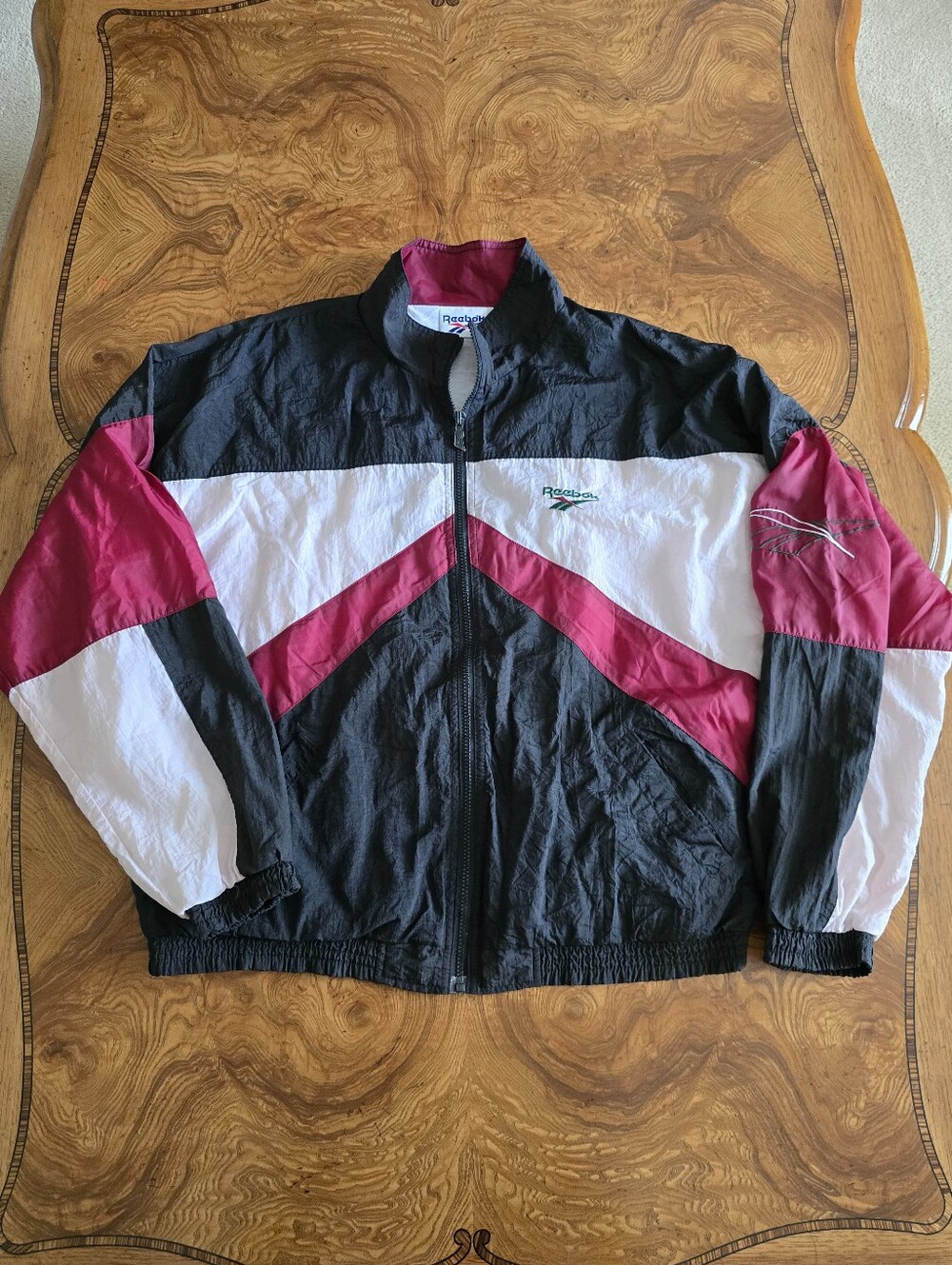 Vintage 90s Retro Reebok Colorblock Windbreaker Jacket Mens Large